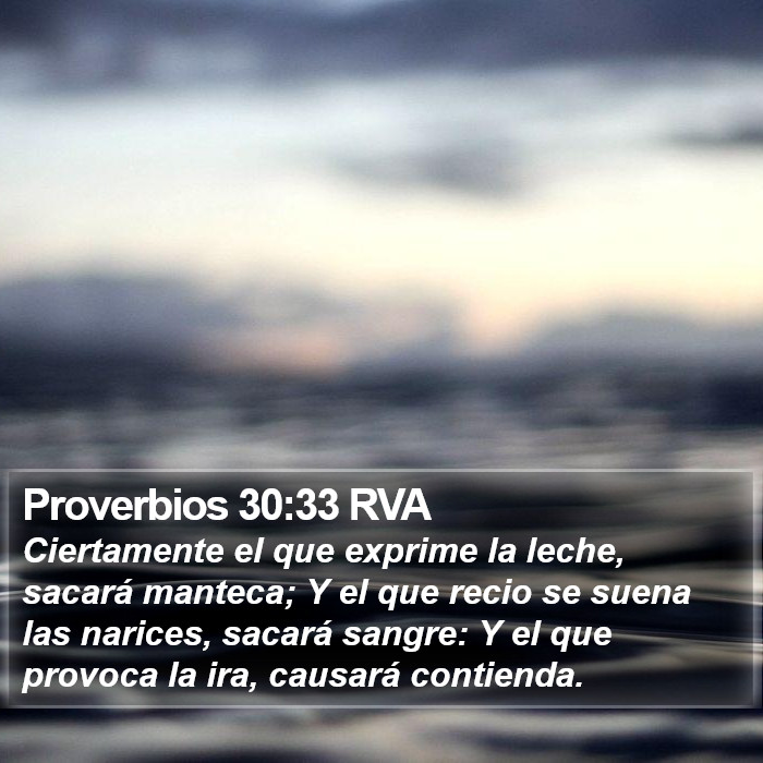 Proverbios 30:33 RVA Bible Study