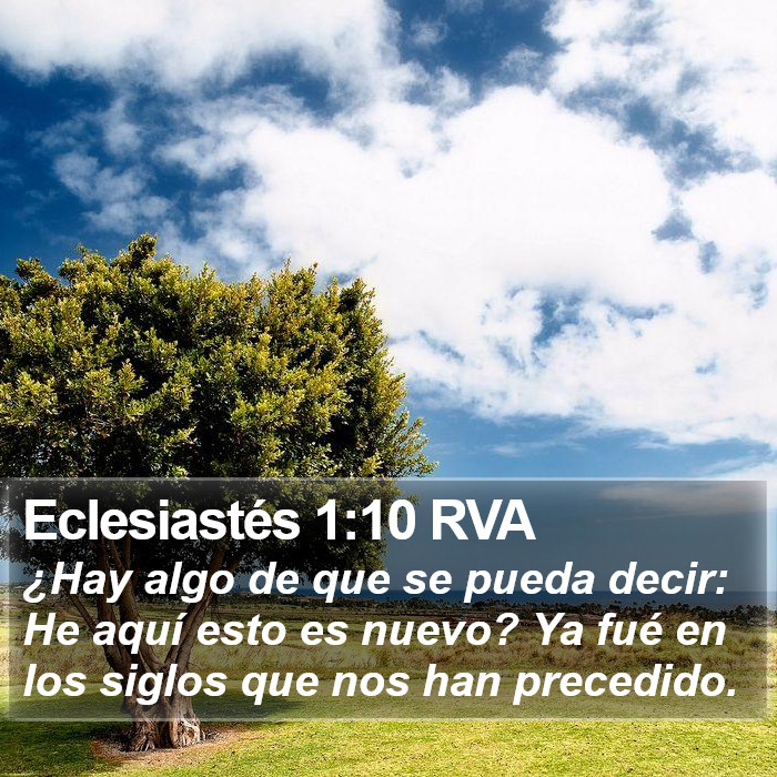 Eclesiastés 1:10 RVA Bible Study