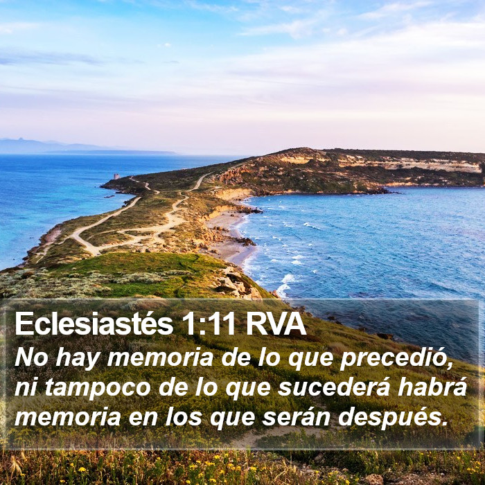 Eclesiastés 1:11 RVA Bible Study