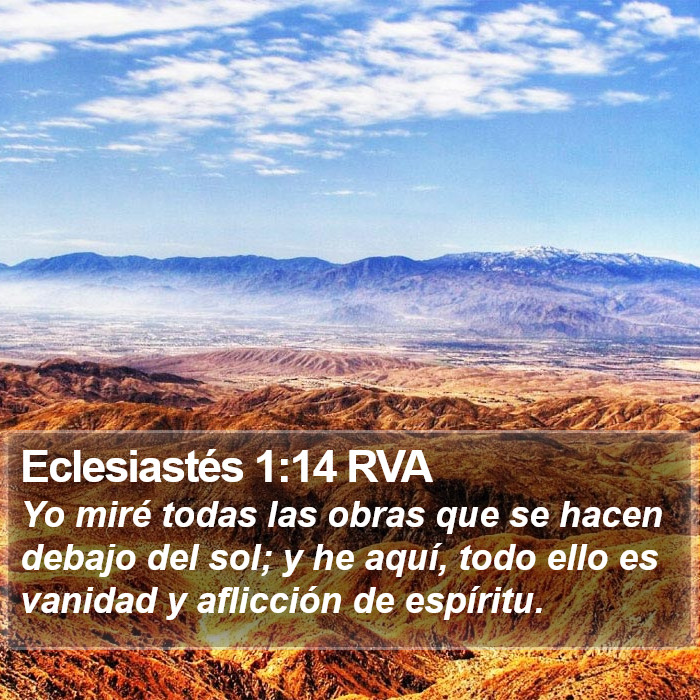 Eclesiastés 1:14 RVA Bible Study