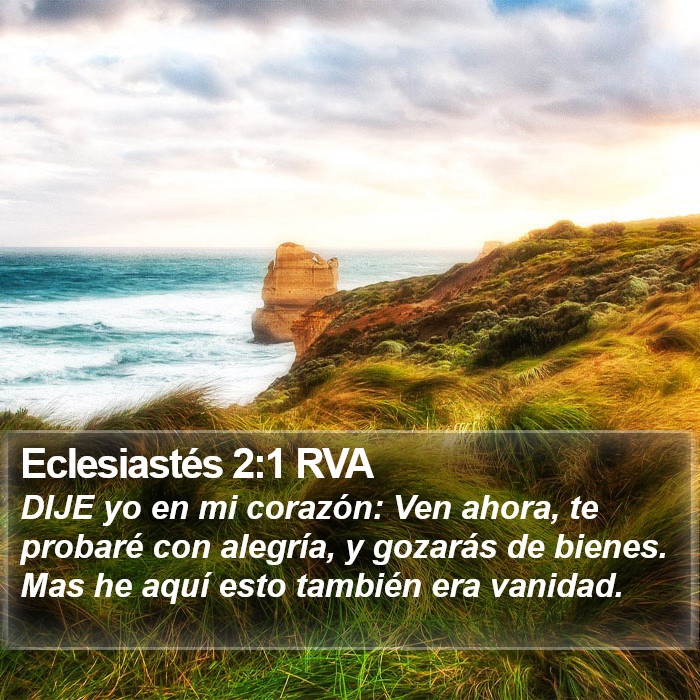 Eclesiastés 2:1 RVA Bible Study