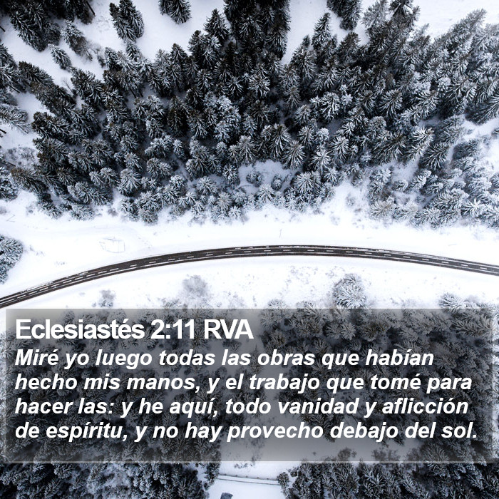 Eclesiastés 2:11 RVA Bible Study