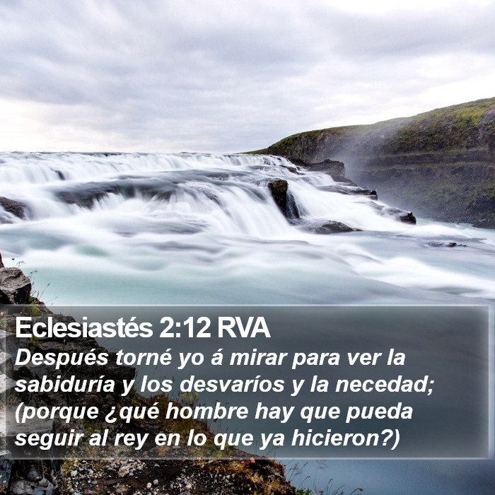 Eclesiastés 2:12 RVA Bible Study