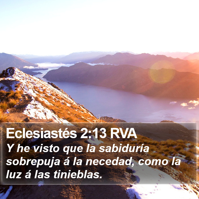 Eclesiastés 2:13 RVA Bible Study