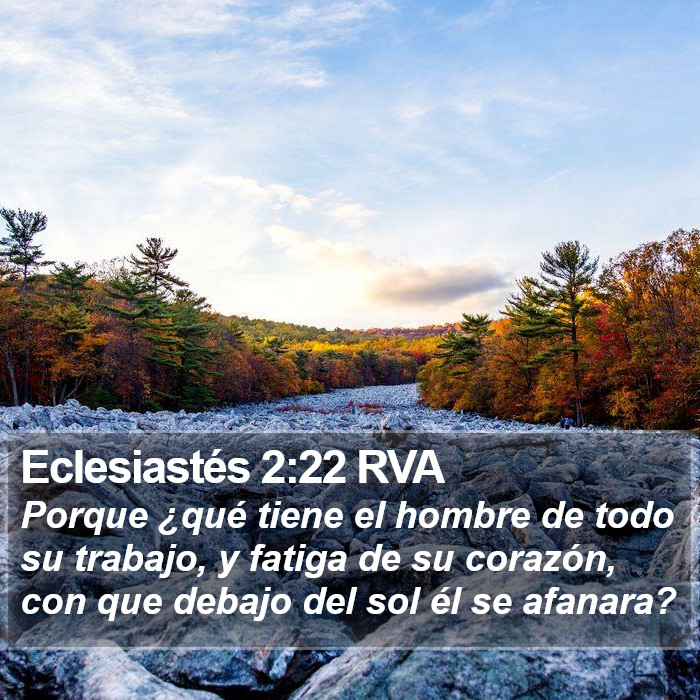 Eclesiastés 2:22 RVA Bible Study