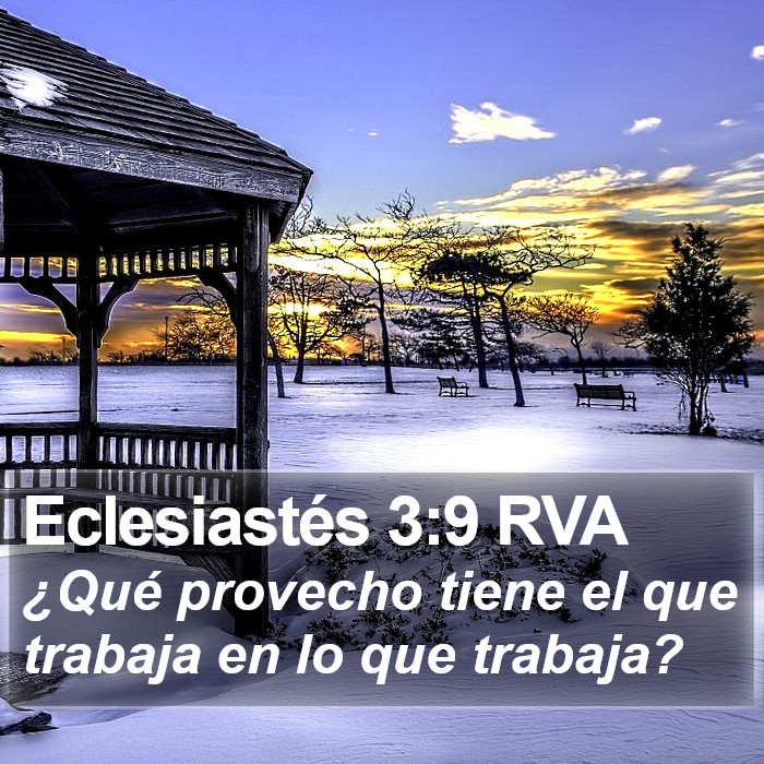 Eclesiastés 3:9 RVA Bible Study