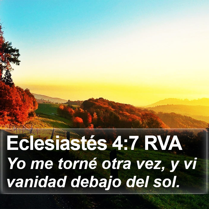 Eclesiastés 4:7 RVA Bible Study