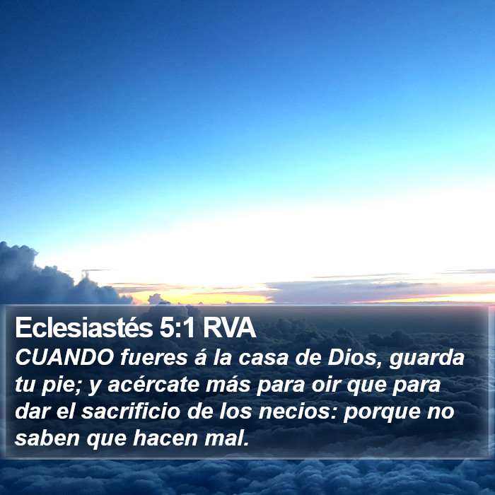 Eclesiastés 5:1 RVA Bible Study