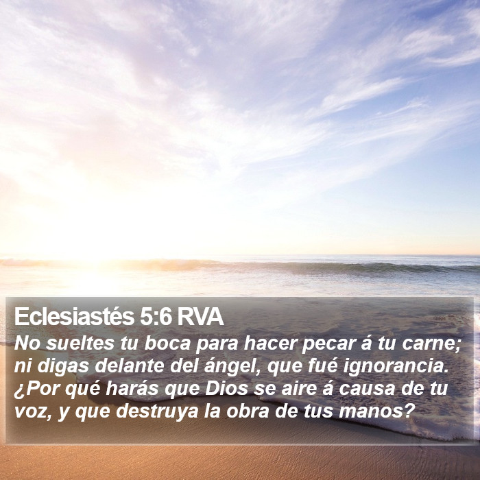 Eclesiastés 5:6 RVA Bible Study