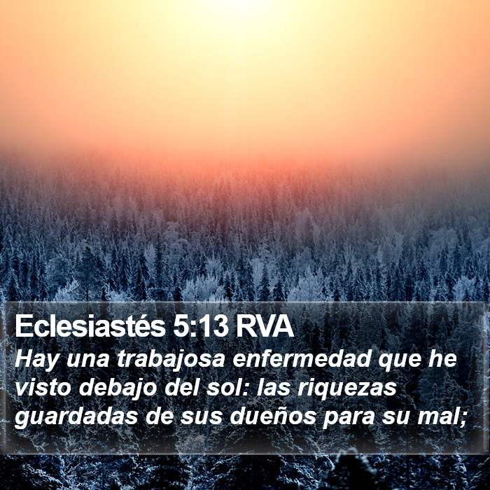 Eclesiastés 5:13 RVA Bible Study