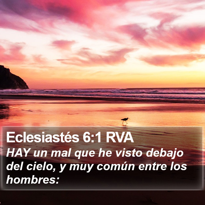 Eclesiastés 6:1 RVA Bible Study