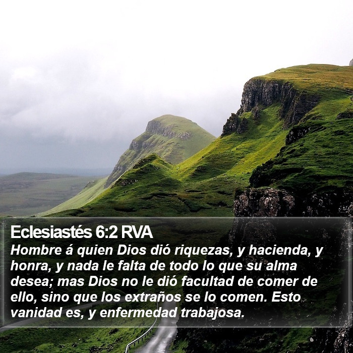 Eclesiastés 6:2 RVA Bible Study