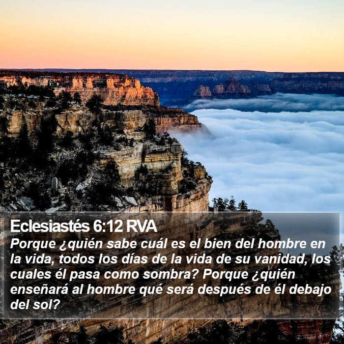 Eclesiastés 6:12 RVA Bible Study