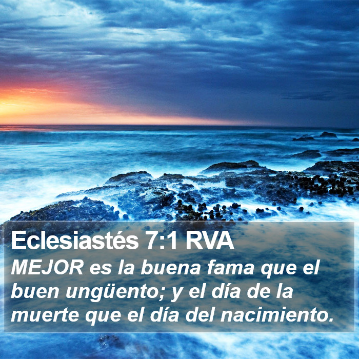 Eclesiastés 7:1 RVA Bible Study