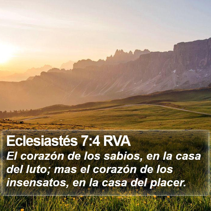 Eclesiastés 7:4 RVA Bible Study