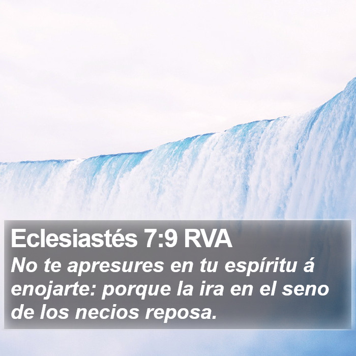 Eclesiastés 7:9 RVA Bible Study