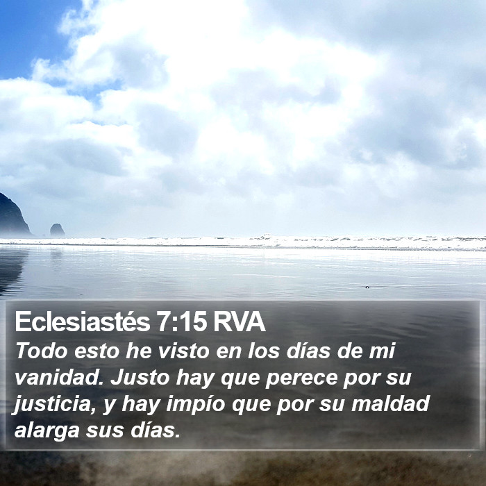 Eclesiastés 7:15 RVA Bible Study