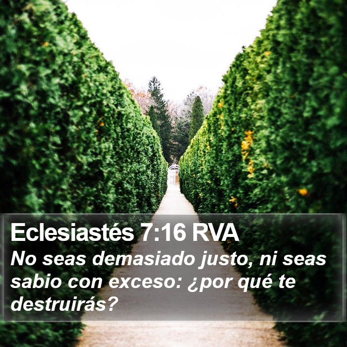 Eclesiastés 7:16 RVA Bible Study