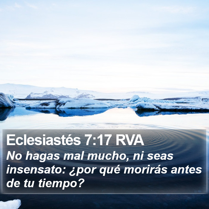 Eclesiastés 7:17 RVA Bible Study