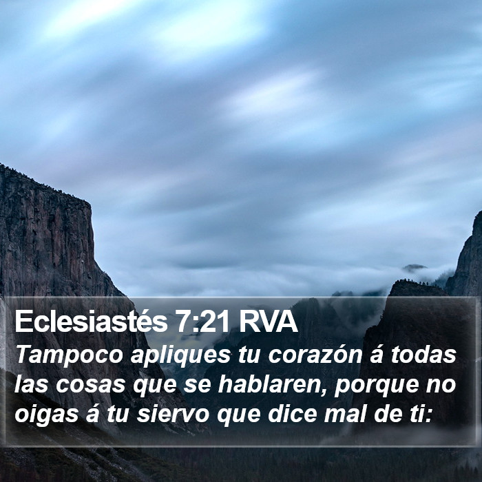 Eclesiastés 7:21 RVA Bible Study