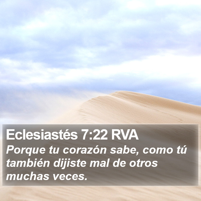 Eclesiastés 7:22 RVA Bible Study