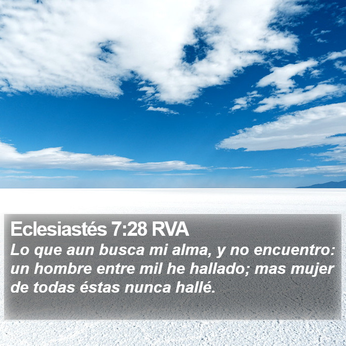 Eclesiastés 7:28 RVA Bible Study