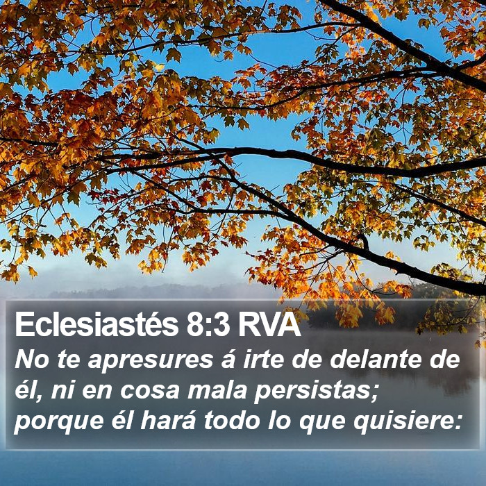 Eclesiastés 8:3 RVA Bible Study