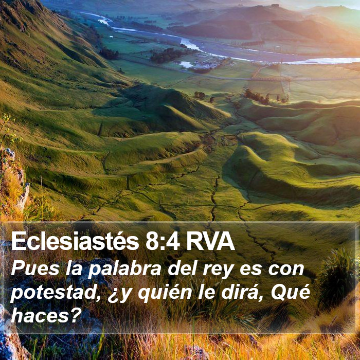 Eclesiastés 8:4 RVA Bible Study