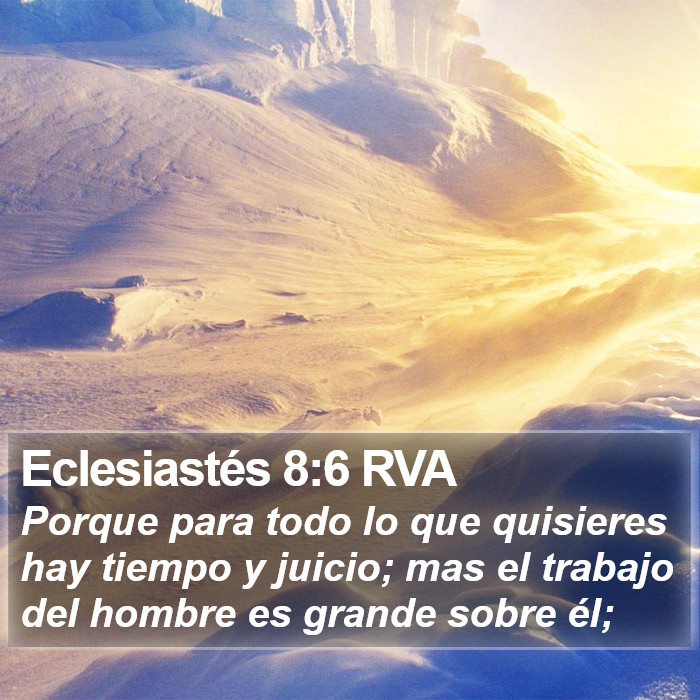 Eclesiastés 8:6 RVA Bible Study