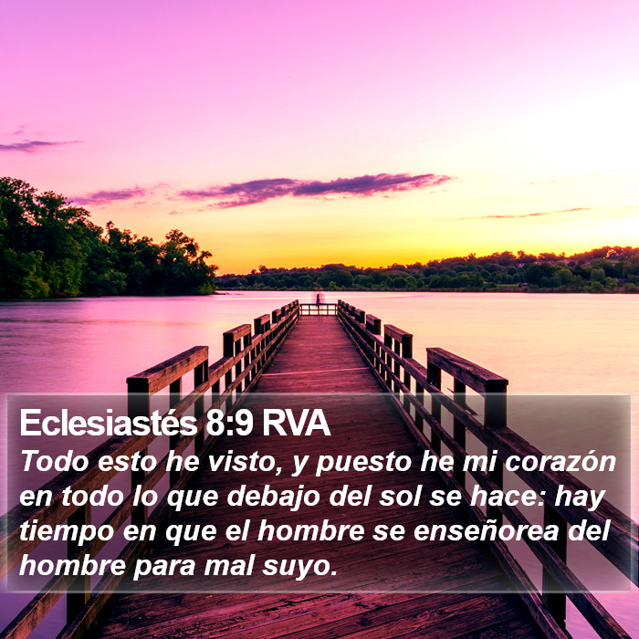 Eclesiastés 8:9 RVA Bible Study