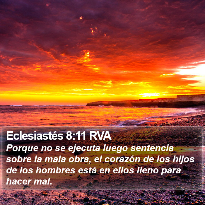 Eclesiastés 8:11 RVA Bible Study