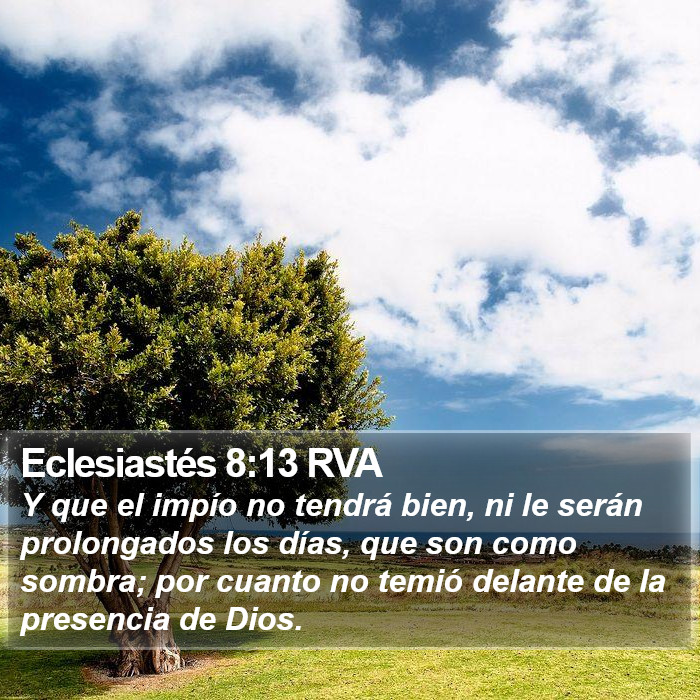 Eclesiastés 8:13 RVA Bible Study