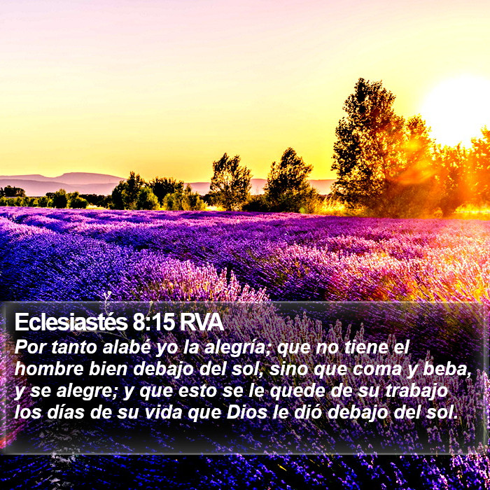 Eclesiastés 8:15 RVA Bible Study