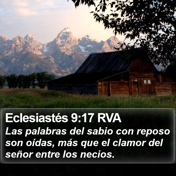 Eclesiastés 9:17 RVA Bible Study