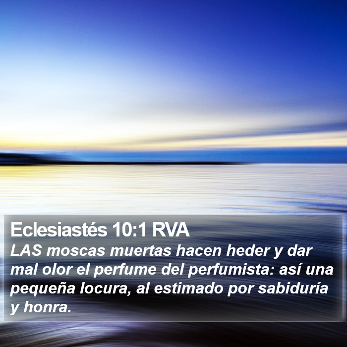 Eclesiastés 10:1 RVA Bible Study