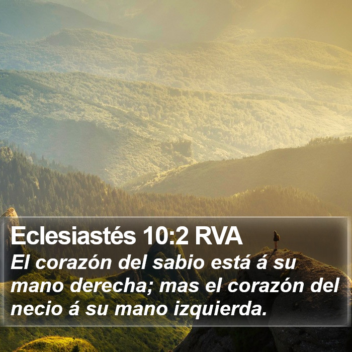 Eclesiastés 10:2 RVA Bible Study