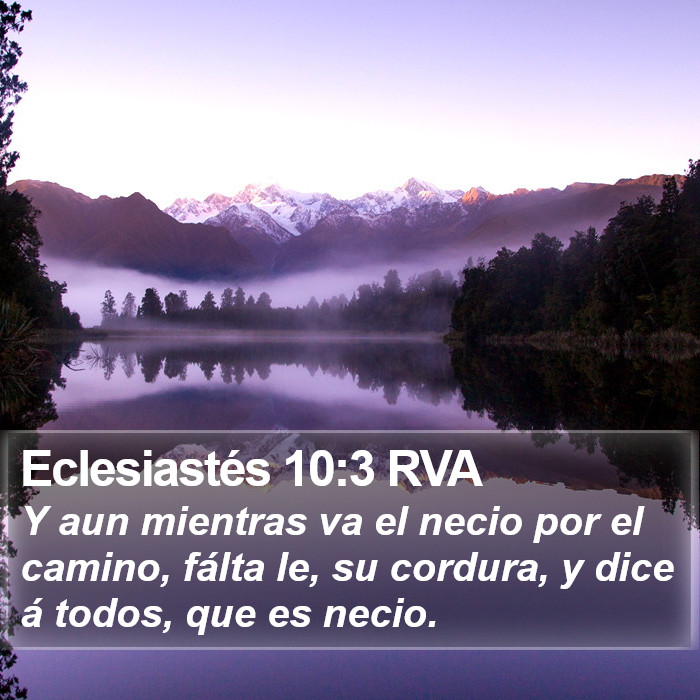 Eclesiastés 10:3 RVA Bible Study