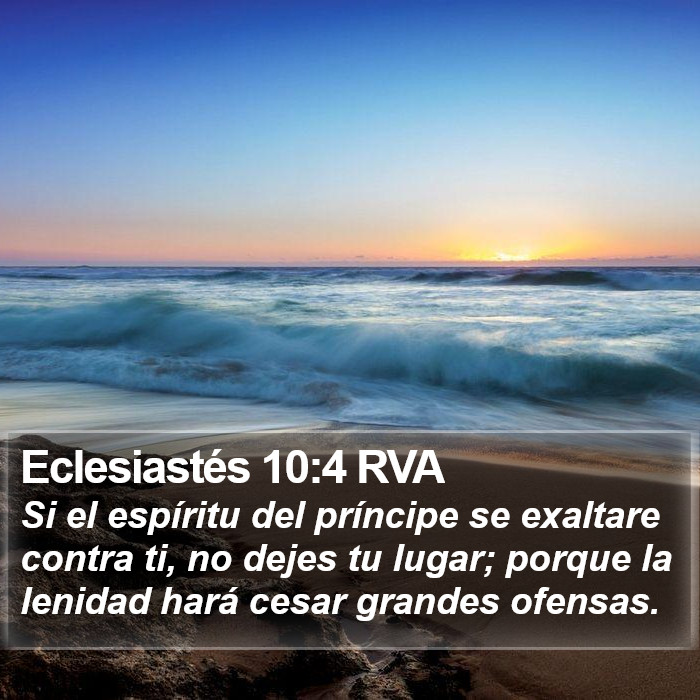 Eclesiastés 10:4 RVA Bible Study