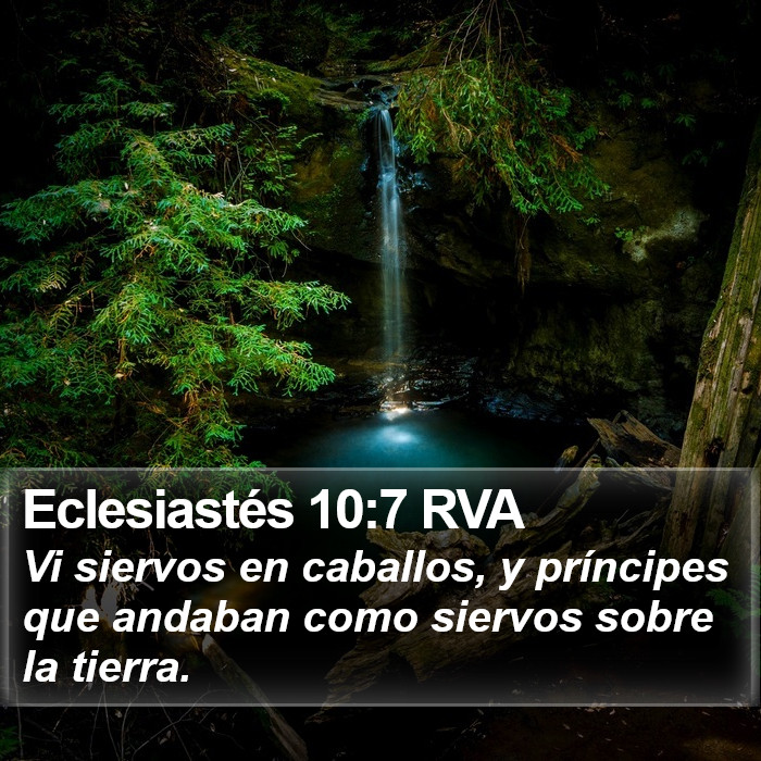 Eclesiastés 10:7 RVA Bible Study