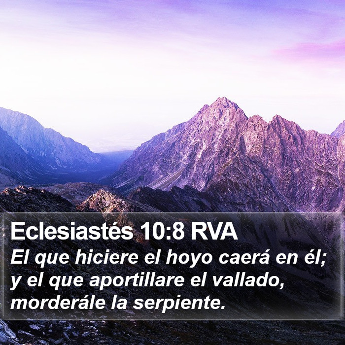 Eclesiastés 10:8 RVA Bible Study