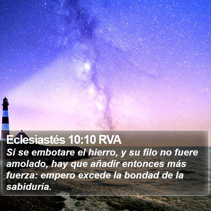 Eclesiastés 10:10 RVA Bible Study