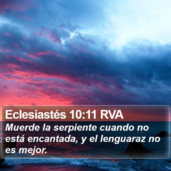 Eclesiastés 10:11 RVA Bible Study