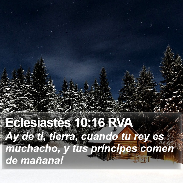 Eclesiastés 10:16 RVA Bible Study