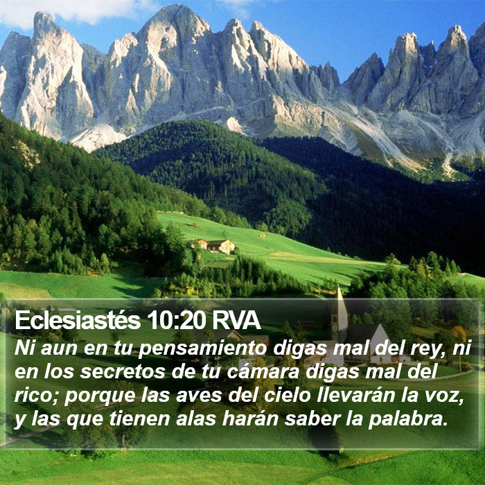 Eclesiastés 10:20 RVA Bible Study