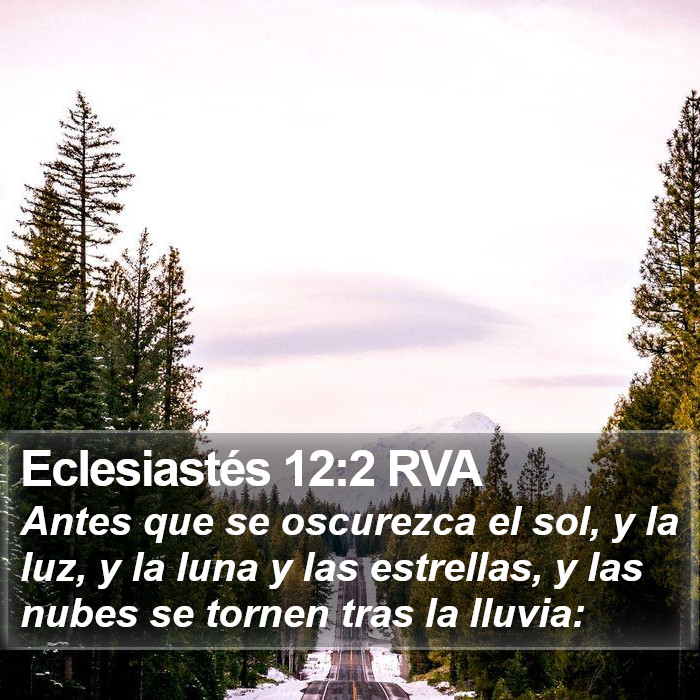 Eclesiastés 12:2 RVA Bible Study