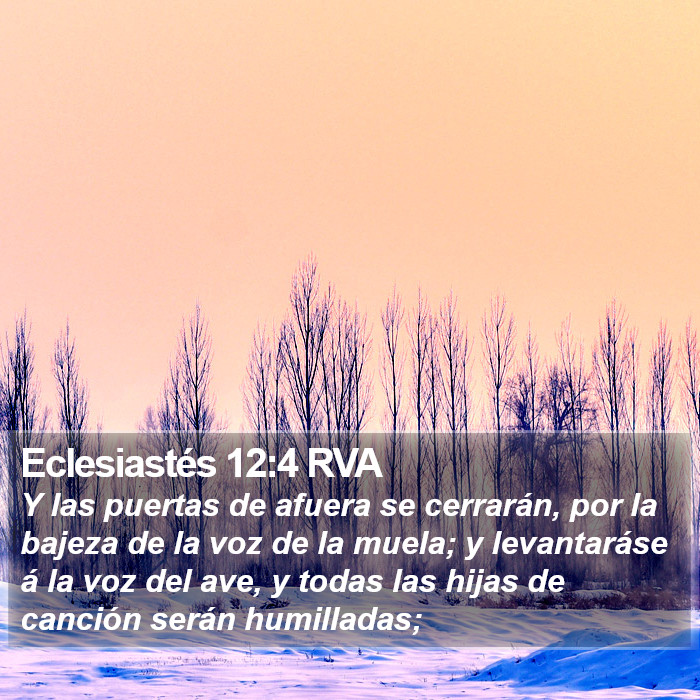 Eclesiastés 12:4 RVA Bible Study