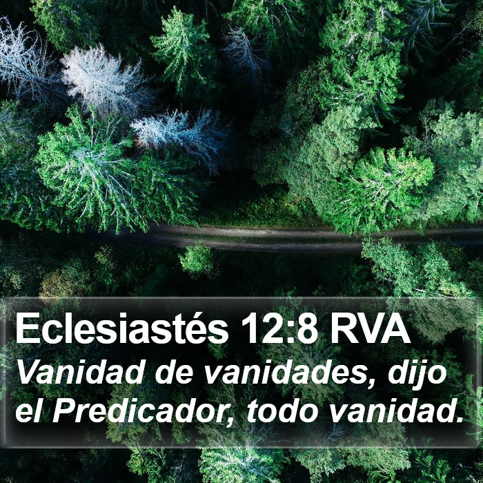 Eclesiastés 12:8 RVA Bible Study