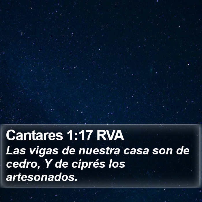 Cantares 1:17 RVA Bible Study