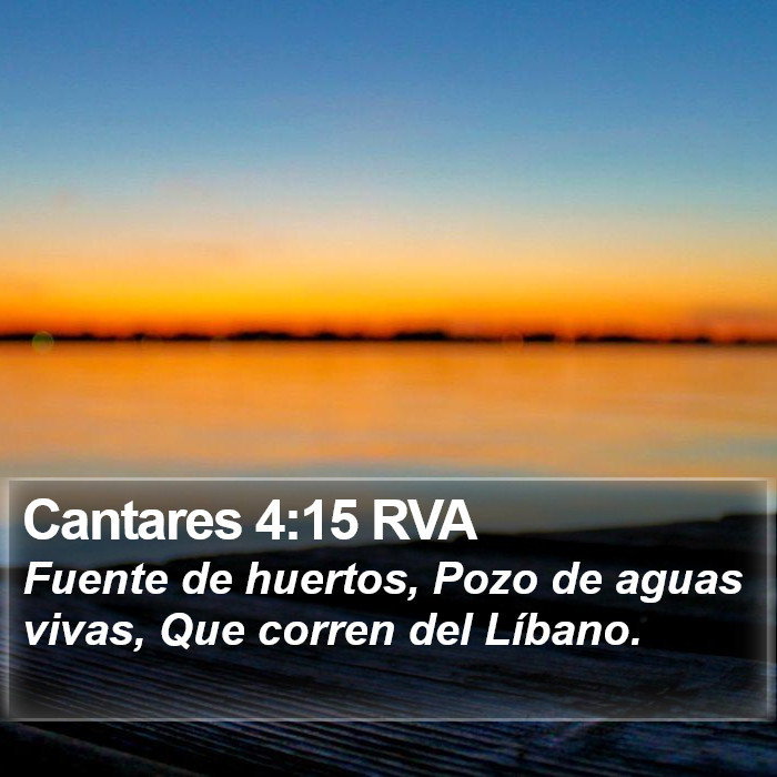 Cantares 4:15 RVA Bible Study