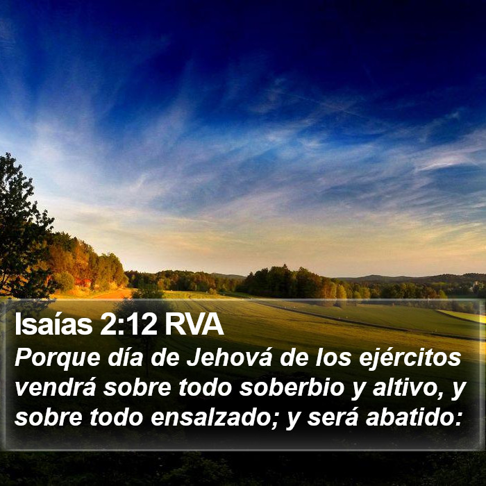 Isaías 2:12 RVA Bible Study